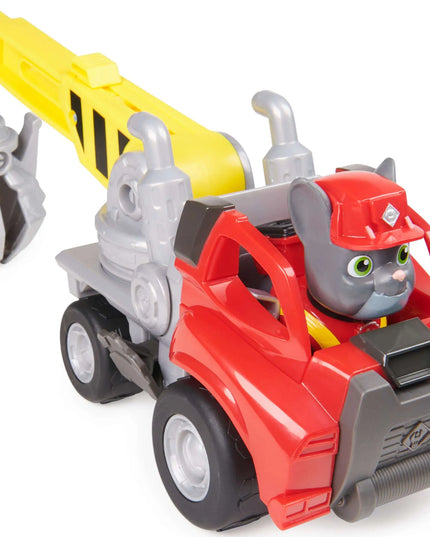 PAW Patrol Charger statybinė transporto priemonė su griebtuvu ir figūrėle Rubble & Crew