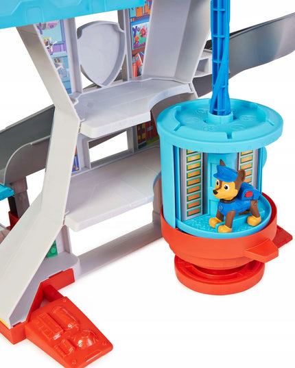 PAW PATROL didelė stebėjimo bazė su čiuožykla + Chase figūrėlė ir policijos automobilis