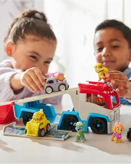 PAW PATROL patruliuotojas PUP SQUAD + Chase figūrėlė su automobiliuku 26 cm