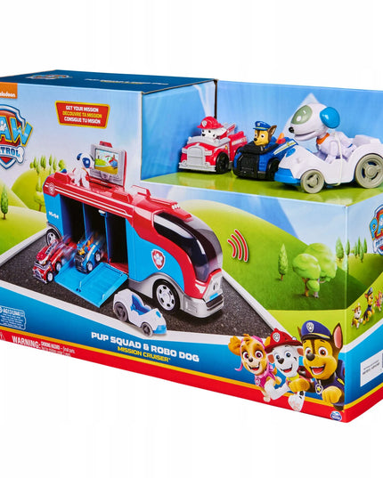 PAW Patrol Patrolojės su transporto priemonėmis ir Robo-šuniuku Mission Cruiser 38 cm