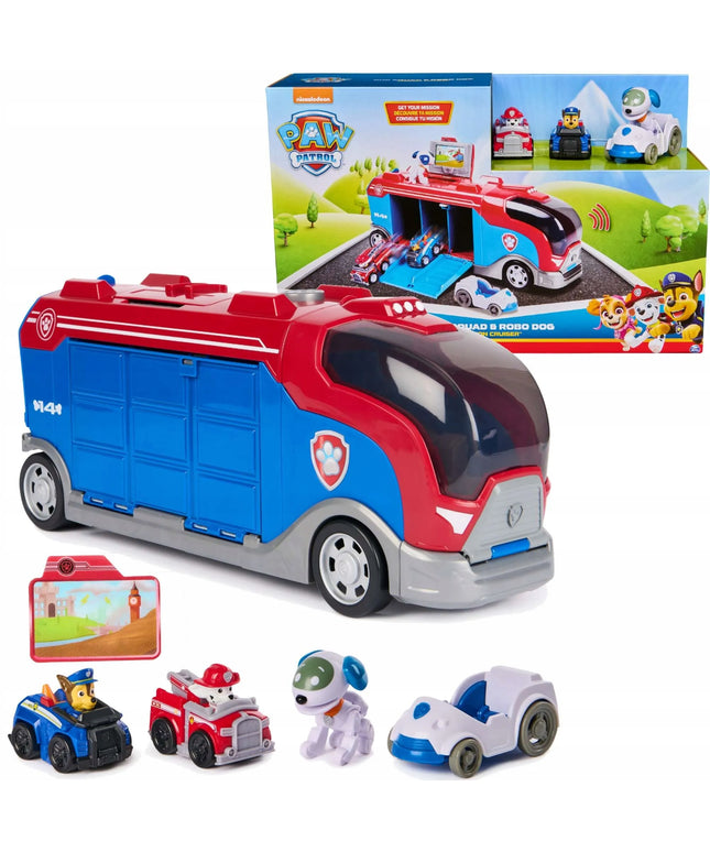 PAW Patrol Patrolojės su transporto priemonėmis ir Robo-šuniuku Mission Cruiser 38 cm
