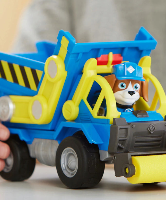 PAW Patrol statybinė transporto priemonė savivartis Wheeler Rubble and Crew + figūrėlė