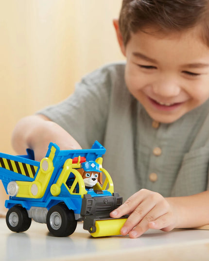 PAW Patrol statybinė transporto priemonė savivartis Wheeler Rubble and Crew + figūrėlė