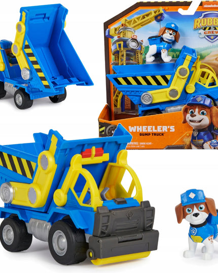 PAW Patrol statybinė transporto priemonė savivartis Wheeler Rubble and Crew + figūrėlė