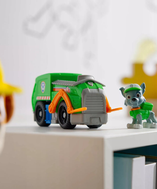 PAW PATROL Rocky figūrėlė ir šiukšliavežė 2in1