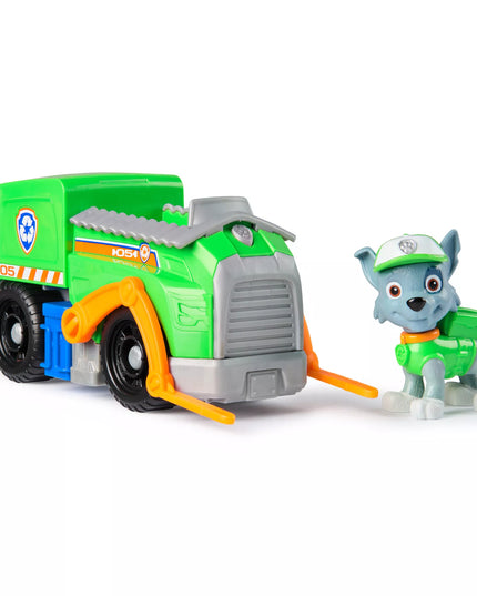 PAW PATROL Rocky figūrėlė ir šiukšliavežė 2in1