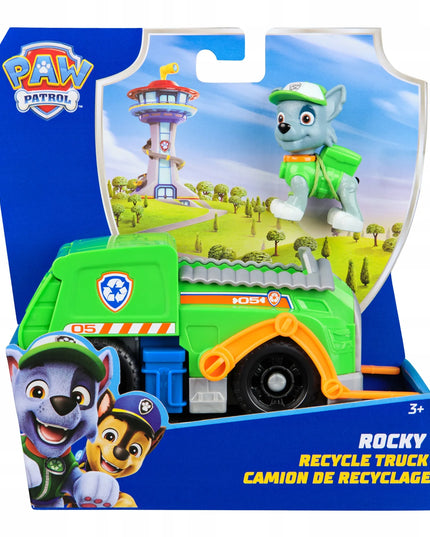 PAW PATROL Rocky figūrėlė ir šiukšliavežė 2in1