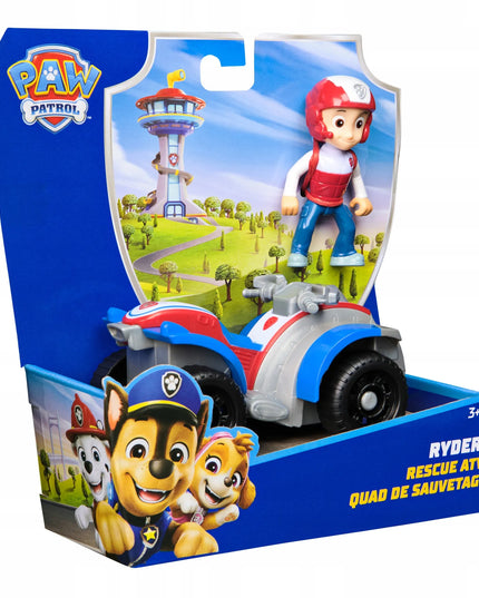 PAW PATROL Ryder keturratis ATV gelbėjimo transporto priemonė + lanksti figūrėlė ECO rinkinys