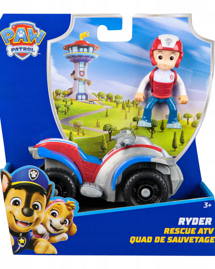 PAW PATROL Ryder keturratis ATV gelbėjimo transporto priemonė + lanksti figūrėlė ECO rinkinys