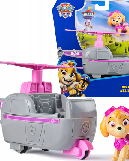 PAW Patrol Skye sraigtasparnis gelbėjimo transporto priemonė + šuniuko figūrėlė