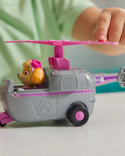 PAW Patrol Skye sraigtasparnis gelbėjimo transporto priemonė + šuniuko figūrėlė