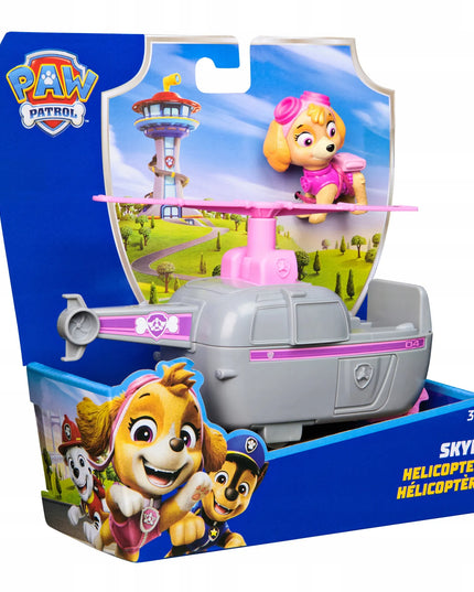 PAW Patrol Skye sraigtasparnis gelbėjimo transporto priemonė + šuniuko figūrėlė