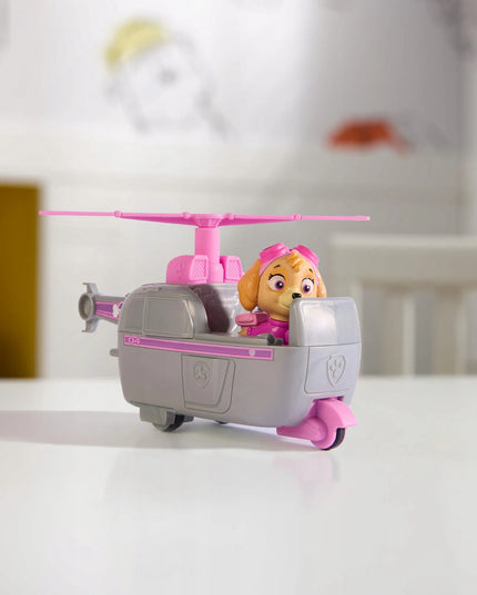 PAW Patrol Skye sraigtasparnis gelbėjimo transporto priemonė + šuniuko figūrėlė