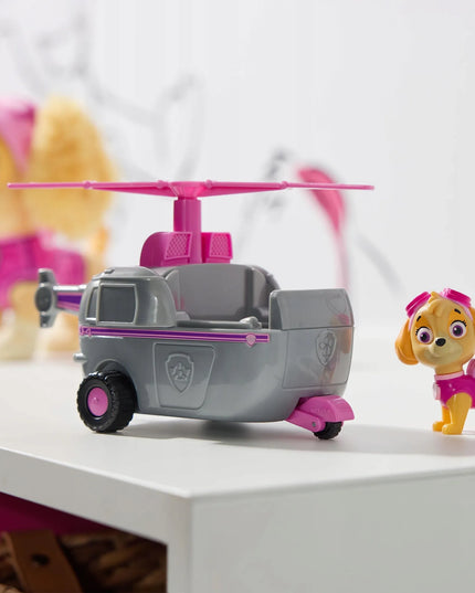 PAW Patrol Skye sraigtasparnis gelbėjimo transporto priemonė + šuniuko figūrėlė