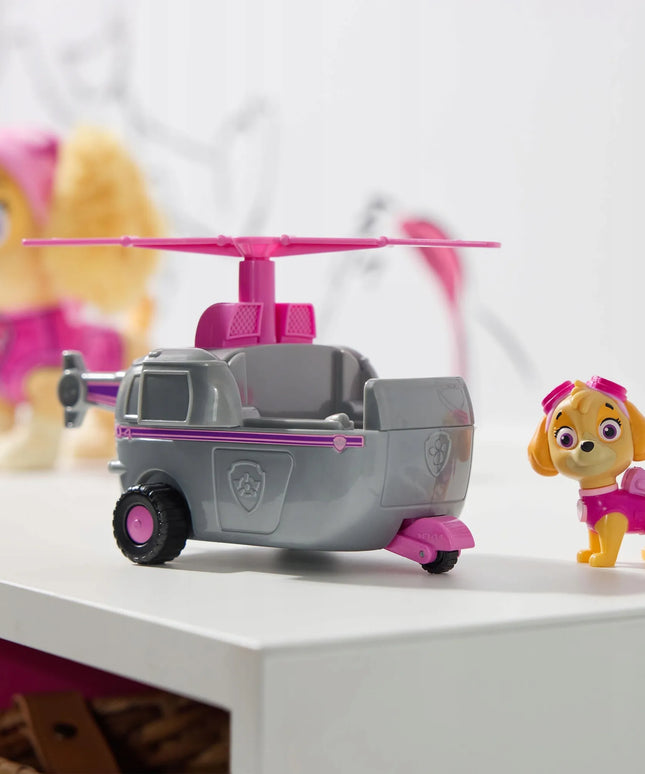 PAW Patrol Skye sraigtasparnis gelbėjimo transporto priemonė + šuniuko figūrėlė