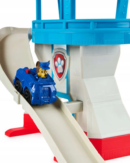 PAW PATROL stebėjimo bokštas su čiuožykla ir CHASE mašinėle
