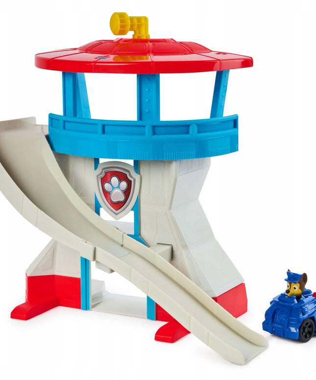 PAW PATROL stebėjimo bokštas su čiuožykla ir CHASE mašinėle