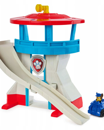 PAW PATROL stebėjimo bokštas su čiuožykla ir CHASE mašinėle