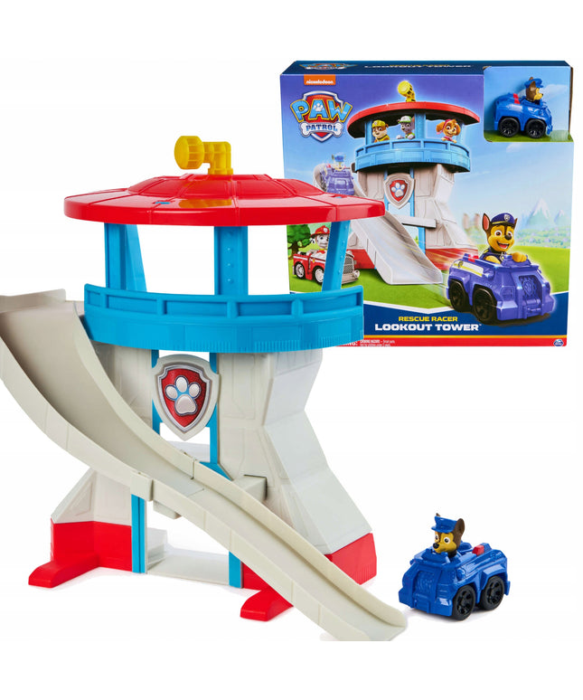 PAW PATROL stebėjimo bokštas su čiuožykla ir CHASE mašinėle