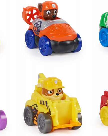 Paw Patrol 6 šaunių transporto priemonių rinkinys Pup Squad Racers Chase Marshall Skye