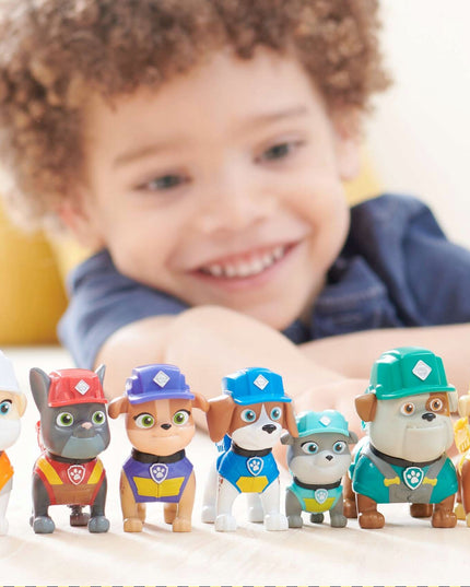 PAW PATROL 7 figūrėlių rinkinys Rubble ir jo komanda Wheeler Mix Charger Motor