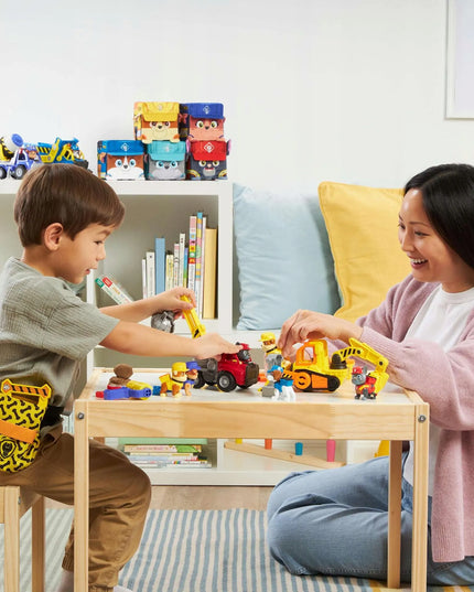 PAW PATROL 7 figūrėlių rinkinys Rubble ir jo komanda Wheeler Mix Charger Motor