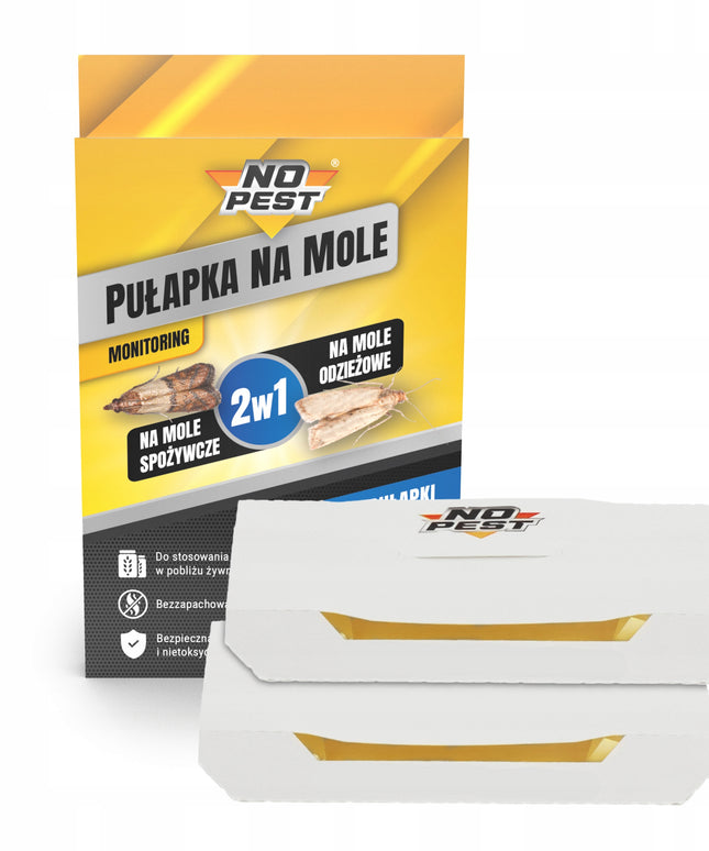 Lipni spąstai nuo kandžių maisto ir drabužių 2 IN 1, 5 pakuotės