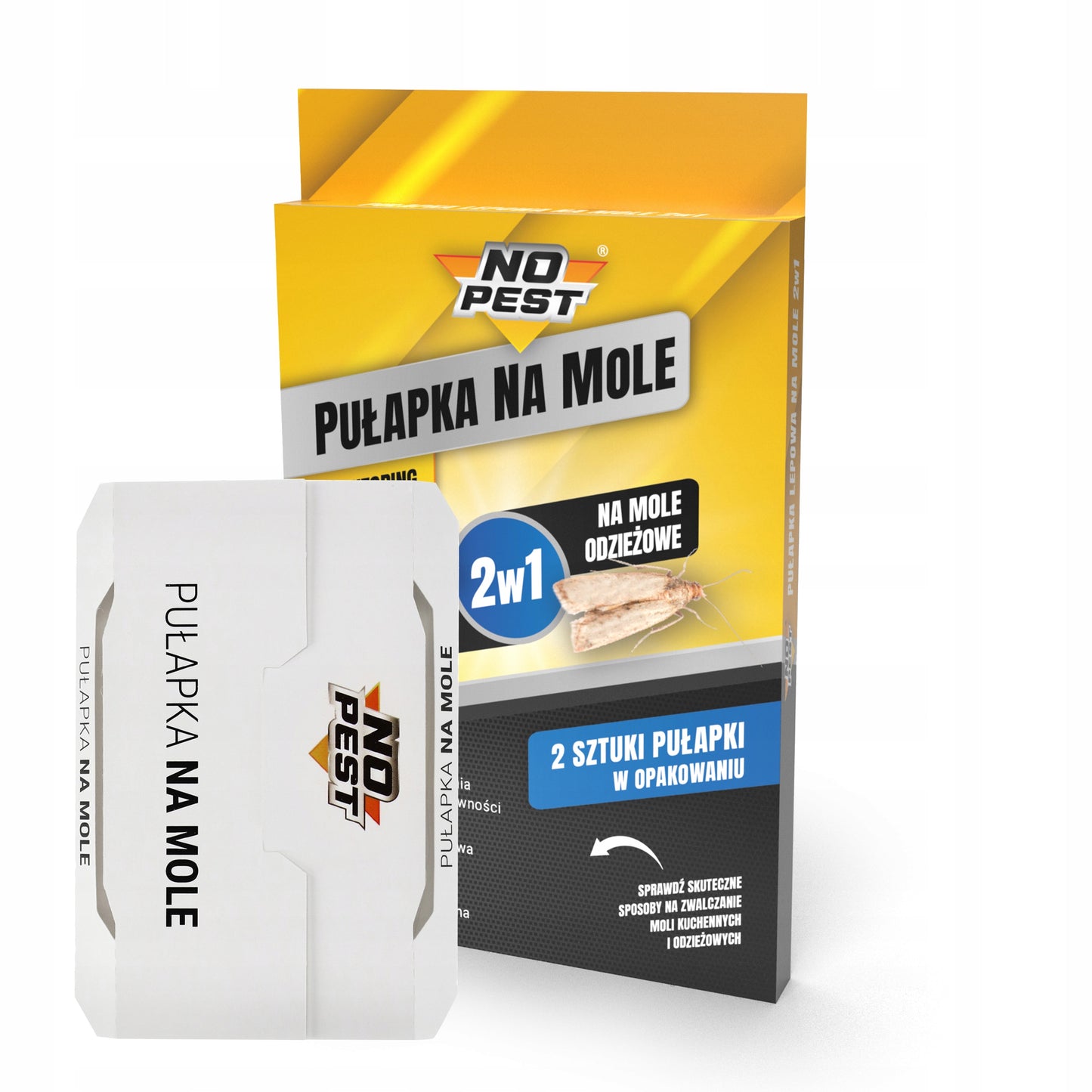 Lipni spąstai nuo kandžių maisto ir drabužių 2 IN 1, 5 pakuotės