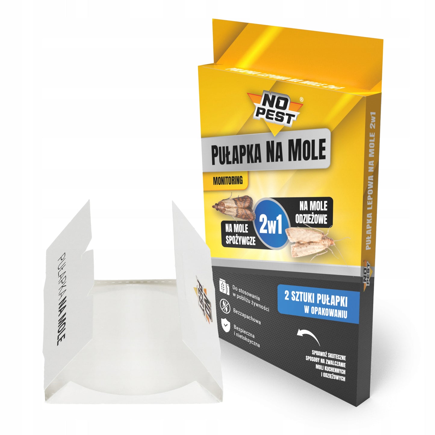 Lipni spąstai nuo kandžių maisto ir drabužių 2 IN 1, 5 pakuotės