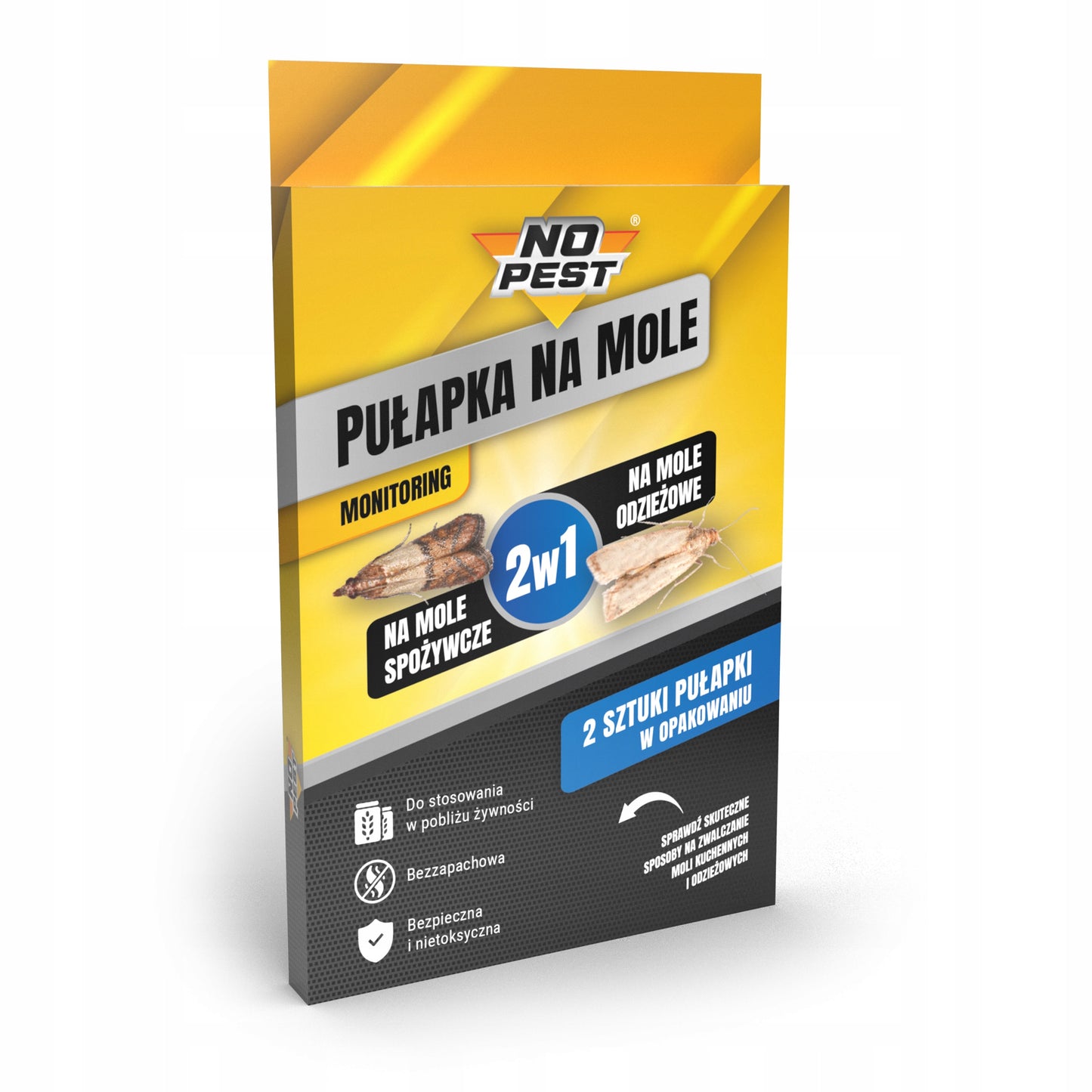 Lipni spąstai nuo kandžių maisto ir drabužių 2 IN 1, 5 pakuotės