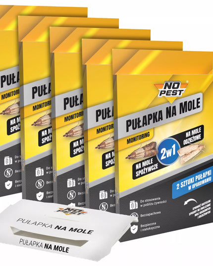 Lipni spąstai nuo kandžių maisto ir drabužių 2 IN 1, 5 pakuotės