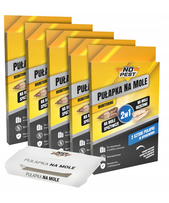 Lipni spąstai nuo kandžių maisto ir drabužių 2 IN 1, 5 pakuotės