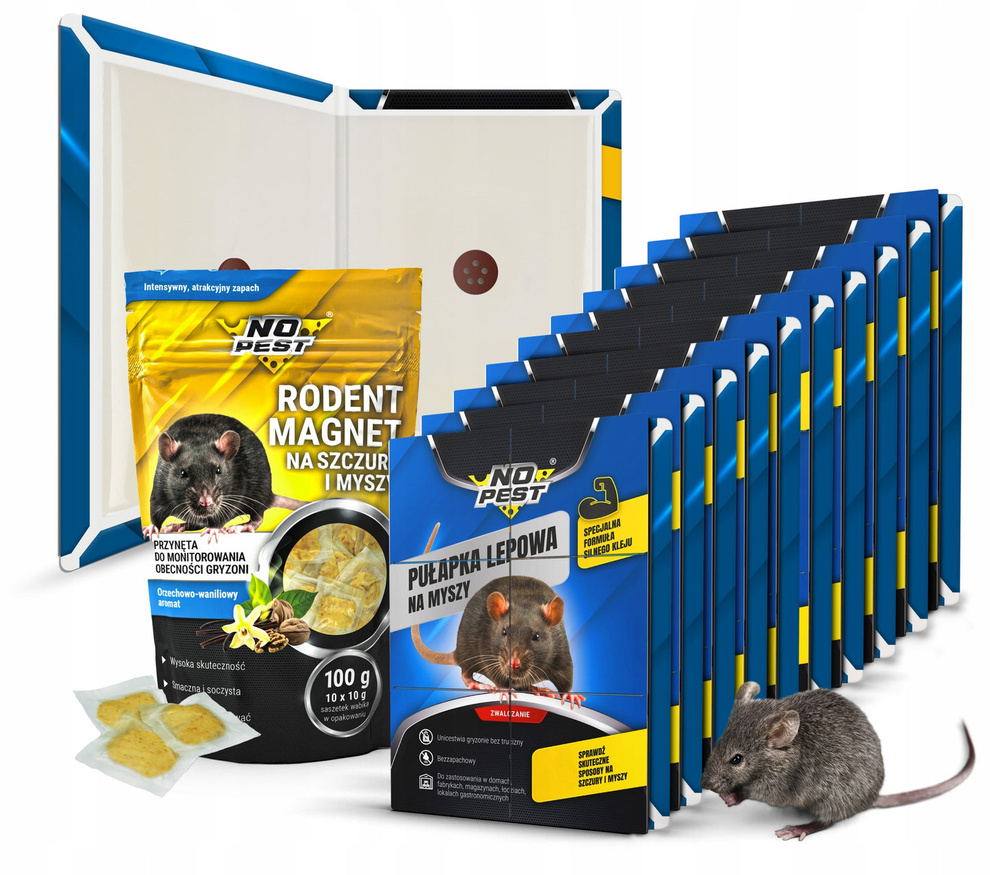 Lipni spąstai pelėms, žiurkėms ir graužikams NO PEST su klijais