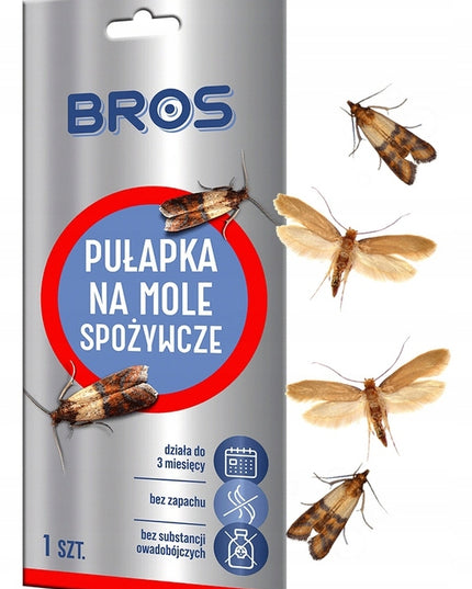 VEIKSMINGA MAISTO KANDŽIŲ GAUDYKLĖ BROS BE KVAPO SU FEROMONAIS - 10 vnt.