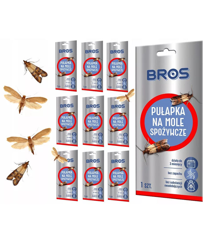 Bros maisto kandžių gaudyklė – efektyvi, bekvapė, feromoninė, 10 vnt.
