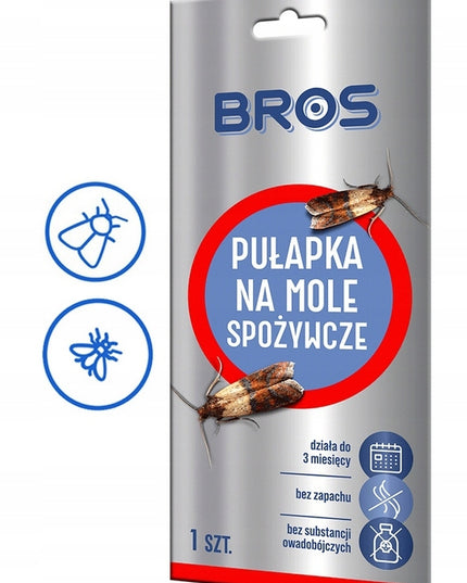 BROS Veiksmingi feromoniniai lipnūs spąstai maistiniams kandeliams - 10 vnt. rinkinys