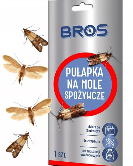 BROS Veiksmingi feromoniniai lipnūs spąstai maistiniams kandeliams - 10 vnt. rinkinys