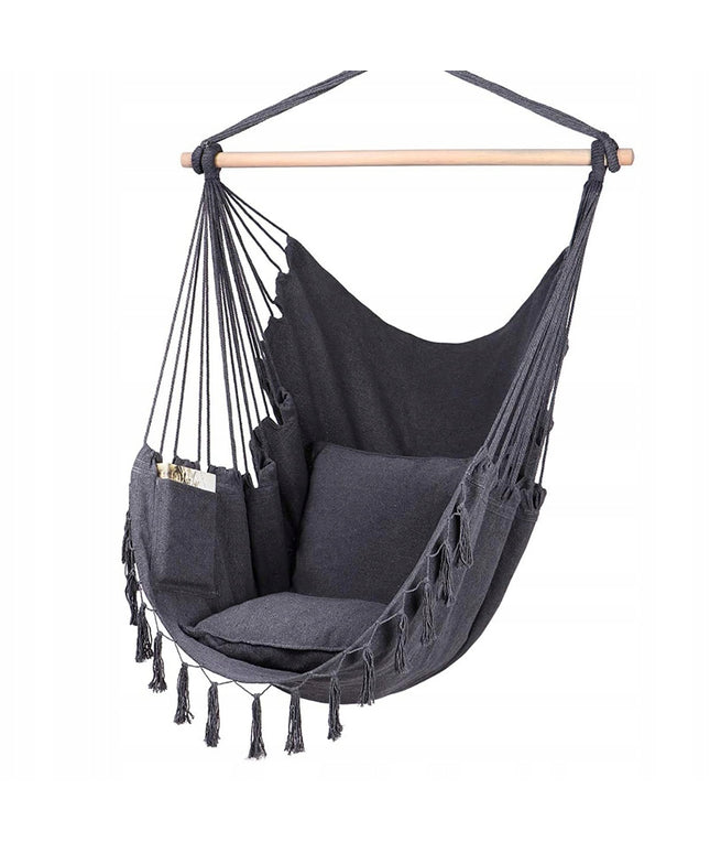 Pakabinamas sėdimas braziliškas hamakas NR. 8 - Pilkas