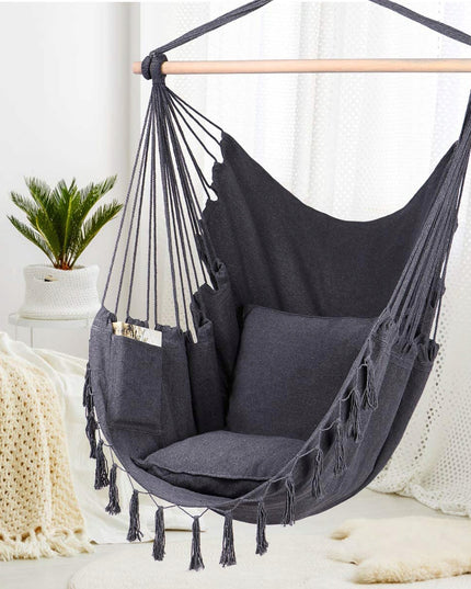 Pakabinamas sėdimas braziliškas hamakas NR. 8 - Pilkas