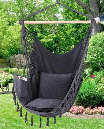 Pakabinamas sėdimas braziliškas hamakas NR. 8 - Pilkas