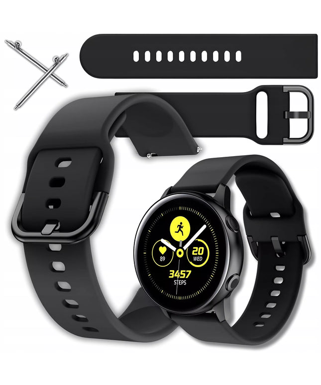 Silikoninis dirželis Garmin Forerunner 165 245 55 645 Venu Vivoactive 3 5 Vivomove 3/HR, 20 mm, juodas
