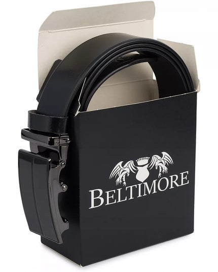 Vyriškas odinis diržas Beltimore, automatinė sagtis, elegantiškas, juodas, Premium