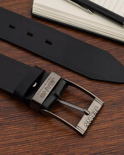 Vyriškas odinis diržas Beltimore premium platus 4 cm klasikinis juodas