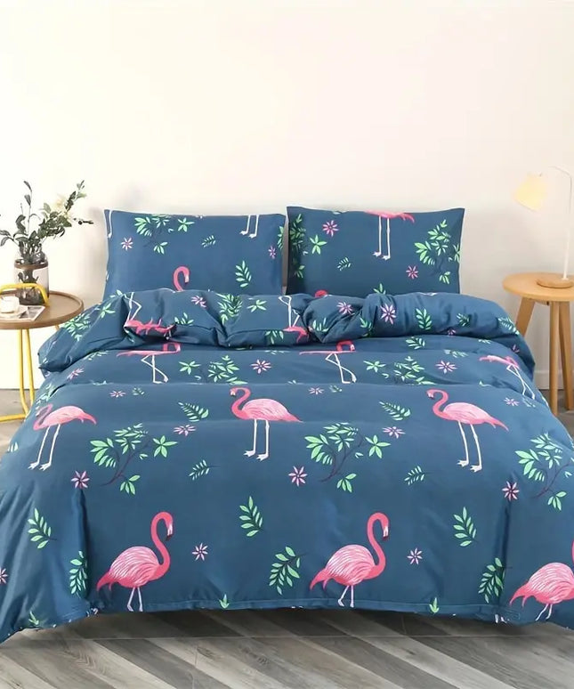 Patalynės komplektas su flamingais (3 dalys)