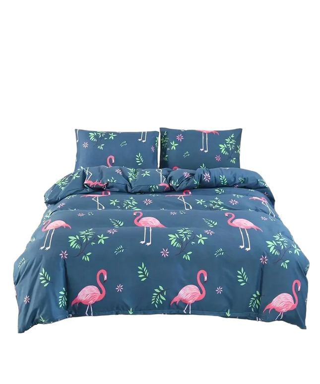Patalynės komplektas su flamingais (3 dalys)