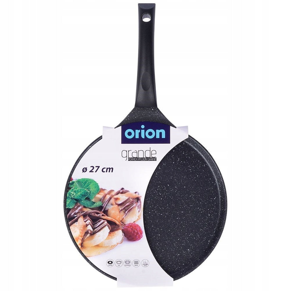 Granitinė keptuvė blynams ir plackams kepti, žema, ORION GRANDE 27 cm