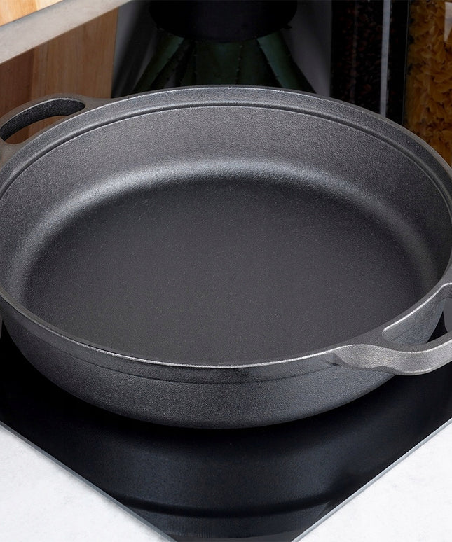 Tradicinė ketaus keptuvė be dangos kepimui, troškinimui, griliui 30 cm