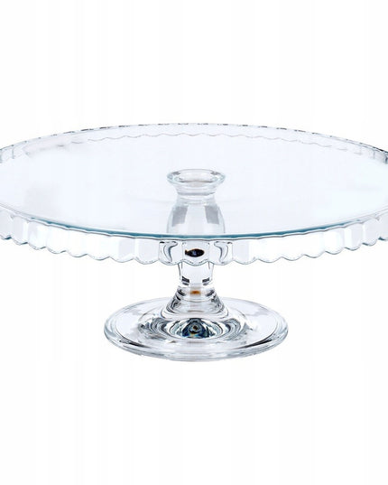 Stiklinė tortinė su koteliu, padėklas tortui, pyragui, desertams, užkandžiams, 32 cm