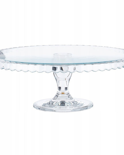 Stiklinė tortinė su koteliu, padėklas tortui, pyragui, desertams, užkandžiams, 32 cm