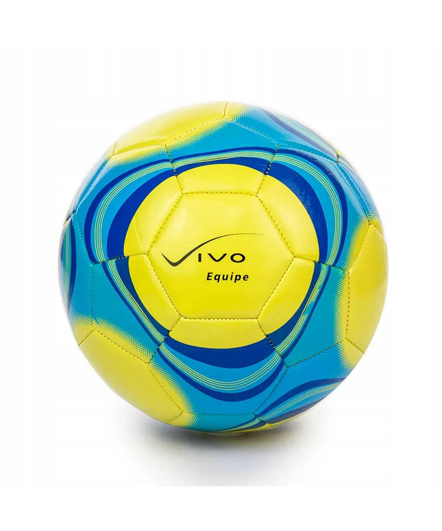 Futbolo kamuolys Vivo Equipe geltonas ir mėlynas - 5 dydis